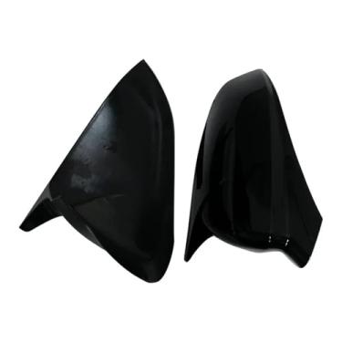 Imagem de Capa De Espelho Retrovisor Lateral De Carro Com Padrão De Fibra De Carbono Compatível Com Seat Leon/Cupra/Formentor 2020-2024(Bright black)