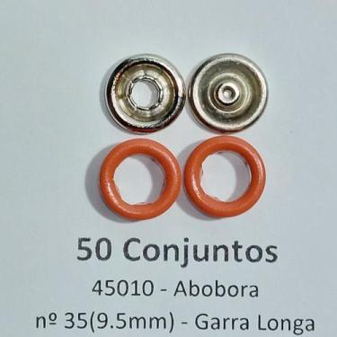 Imagem de Botões de Pressão Nº 35 Tic-Tac Variados Colorido Latão Abobora 9,5mm 