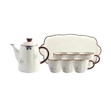 Imagem de Conjunto de chaleira fria para servir bebidas para casa nova, copo de casa, tinta de casamento, conjunto de chá Feng Shui, jarro de água