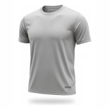 Imagem de Camiseta Dry Fit Trifield Slim Proteção Uv Treinos Academia, Cinza, G