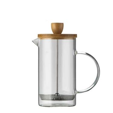 Imagem de Fun365 Cafeteira Prensa Francesa Premium com Vidro Borossilicato, Tampa de Bambu, Design Elegante, Filtro de Aço Inoxidável, para Café e Chá