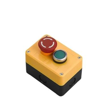Imagem de Caixa de controle de botão com parada de emergência 1/2/3/4/5 caixa de botão caixa de botão industrial caixa de controle de botão à prova d'água (2 furos C)