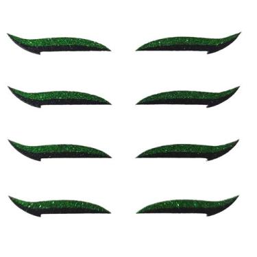 Imagem de Delineador Adesivo Gatinho Cartela Cor Unica Com 4 pares Com Glitter P