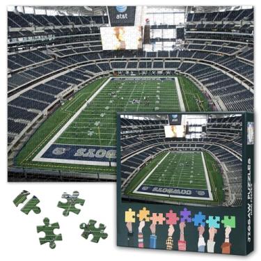 Imagem de Quebra-cabeça de 1000 peças, cowboys, estádio de futebol, paisagem, jogo de futebol para adultos, presente desafiador, mas divertido, decoração de parede para casa, escritório, sala de estar (50,5 x