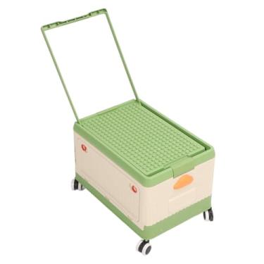 Imagem de KIMISS Caixa de Armazenamento de Brinquedos Com Tampa e Rodas - Adequada para Organizar Blocos, Livros e Muito Mais - Organizador Portátil de Armazenamento de Brinquedos (Verde)