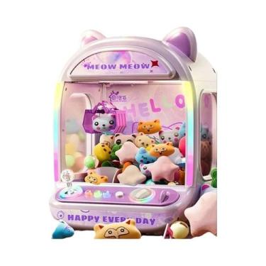 Imagem de Máquina De Garra Miniatura Roxa Infantil Operada Por Moedas, Jogo De G