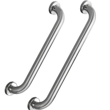 Imagem de Barras Fixas Para Banheiro e Escada Aço Inox 30/40/50/60cm – Alça de Apoio Portátil Residencial e Comercial(KIT 2 BARRAS 30CM)