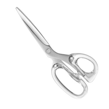 Imagem de EXPUTRAN Tesoura de acrílico de 22 cm, cabo de acrílico transparente e tesoura de aço inoxidável prata para escritório, casa e costura, material de escritório e acessórios