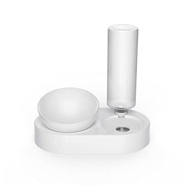 Imagem de Tigela para animais de estimação tigela dupla para cães com suporte elevado suprimentos para animais de estimação tigela de água para gatos tigelas de comida para alimentador de cães produtos para