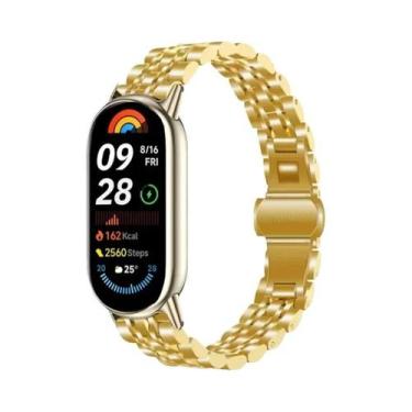 Imagem de Pulseira De Metal Em Aço Inoxidável Para Xiaomi Mi Band 10 9 8 Smartwa