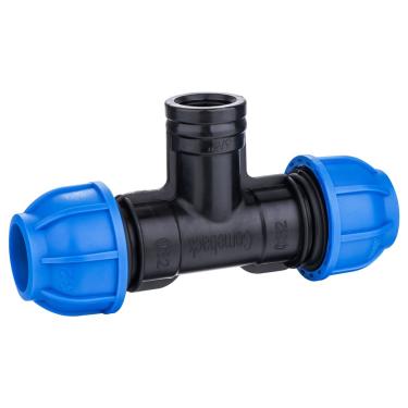 Imagem de Tee Fêmea 25 Mm X 1/2" Para Tubo Alumínio