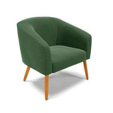 Imagem de Cadeira Sala De Jantar Pé Palito Castanho Stella Suede Cor Verde