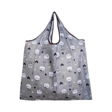 Imagem de Bolsa De Compras Dobrável Ecológica Reutilizável Portátil Para Viagem,