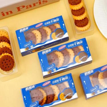 Imagem de Borracha De Apagar Em Formato De Biscoito Kawaii: Material Escolar Cri