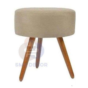 Imagem de Puff Redondo Pés Palito Bege - SMF Decor, Bege