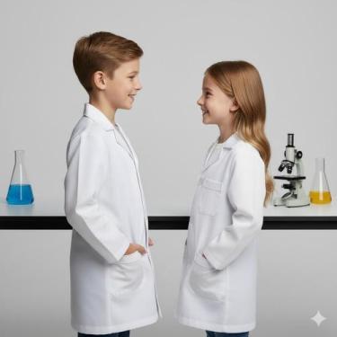 Imagem de Jaleco Infantil Manga Longa - Namastê Cor:BrancoTamanho:6 - Namaste, B