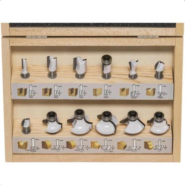 Imagem de Kit de Fresas Encaixe de 1/4'' 12 Peças Makita