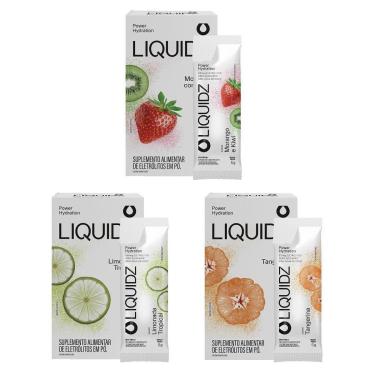 Imagem de LIQUIDZ® - Eletrólitos Zero Açúcares - 3 Sabores - Kit 3 Caixas - 18 sachês-Unissex
