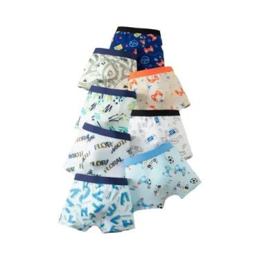 Imagem de Conjunto De 4/8 Peças Para Meninos: Cuecas Boxer Estampadas Fofas Para