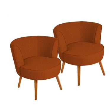 Imagem de Kit 2 Poltronas Luna em Madeira de Eucalipto Movellu Home