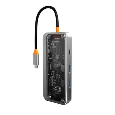 Imagem de Adaptador Hub Macbook Usb-c 8 Em 1 HDMI 4k Ethernet Rj45 Pd