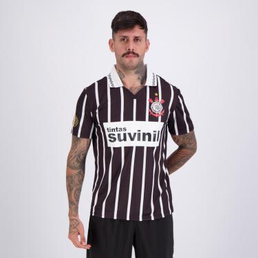 Imagem de Camisa Corinthians Retrô 1995 Listrada Masculina-Masculino