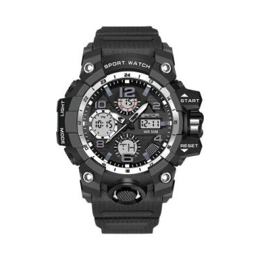 Imagem de Relógio De Pulso Masculino À Prova d'Água Com LED E Duplo Display, Mul