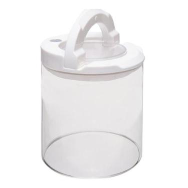 Imagem de Pote Tampa Plástica Bege 14cm Vidro Boro - Wolff