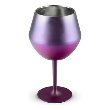 Imagem de Taça Térmica Haste Removível Isolamento 2 Em 1- 420ml – Aço Inox, Isolamento Parede Dupla roxo