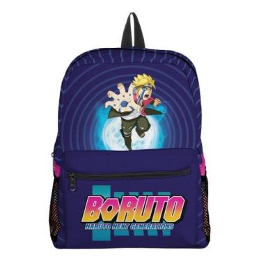 Imagem de Mochila Bolsa Escolar Personalizada Boruto Azul Lançamento - Use Thuco