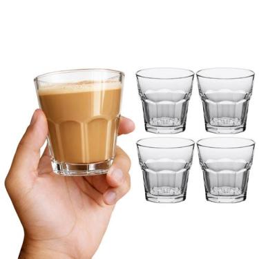 Imagem de Kit 4 Copo Vidro Shot Dose Aperitivo Tequila Cachaça 148ml - CLICK HOU