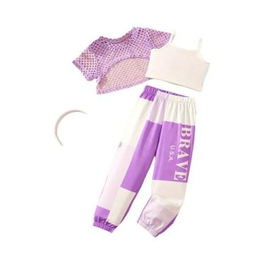 Imagem de Conjunto Casual De Moda Para Meninas Em Três Peças, Colete E Calças, R