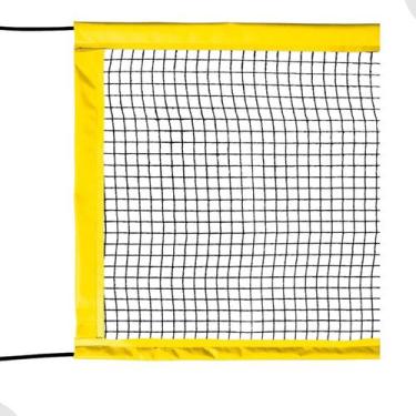 Imagem de Rede Beach Tennis Seda Fio 2mm 8,50x1,00 4 Lonas U.V Sports, Amarelo