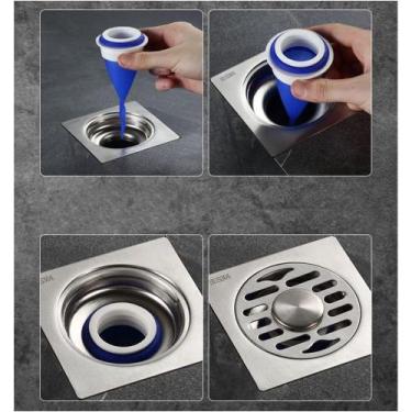Imagem de Vedante antiodor para ralo de piso em silicone universal impermeável a