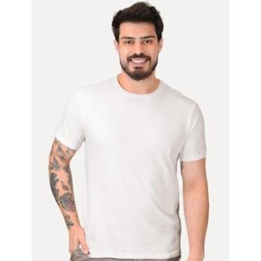 Imagem de Camiseta Calvin Klein Jeans Masculina Soft CK Logo Off-White-Masculino