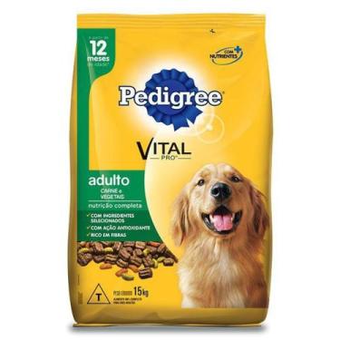 Imagem de Ração Pedigree Carne e Vegetais para Cães Adultos - 15 Kg