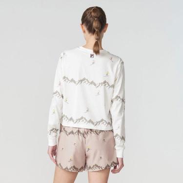 Imagem de Camisa Manga Longa Fila Cropped Ski Wr Feminina-Feminino