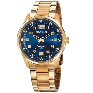 Imagem de RELÓGIO SECULUS MASCULINO DOURADO GRANDE 20802GPSVDA2-Masculino