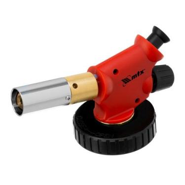 Imagem de Mini macarico gas com acendimento automatico metal 1pc mtx