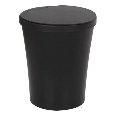Imagem de Lixeira Banheiro 5l Preta Plastico 28x20x23cm Manual
