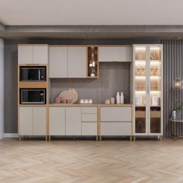 Imagem de Cozinha Modulada Allure Linea Brasil 6 Peças MDF com Torre Quente e Cr