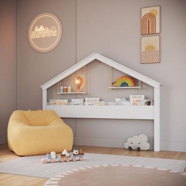 Imagem de Nicho Moldura Casinha para Quarto Infantil Infanto Branco
