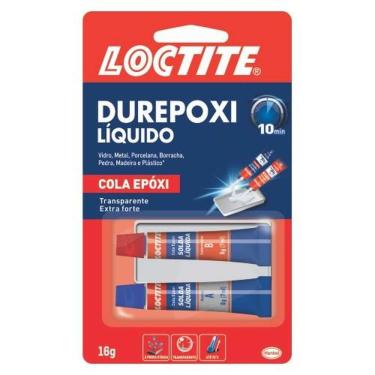 Imagem de Adesivo Epóxi Durepoxi Líquido Incolor 16G para Soldar, Moldar, Fixar e Vedar Extra For...