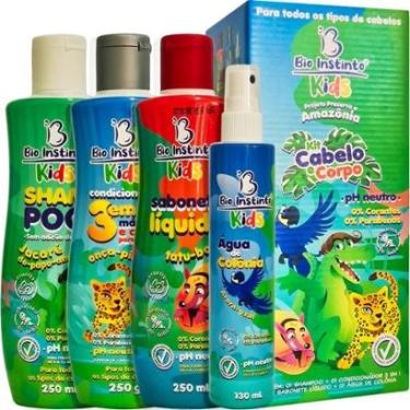 Imagem de Bio Instinto Kids - Kit Cabelo e Corpo Infantil pH Neutro (4 Produtos)-Unissex