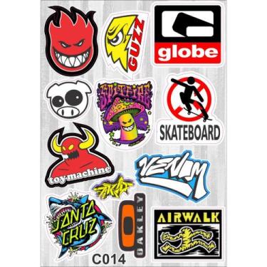 Imagem de Cartela De Adesivos - C014 - Carro - Moto - Caminhão - Bike - Stickers