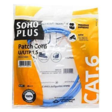 Imagem de Patch Cord Flexível Cat6 Utp 1,5m Furukawa Sohoplus Lan Azul