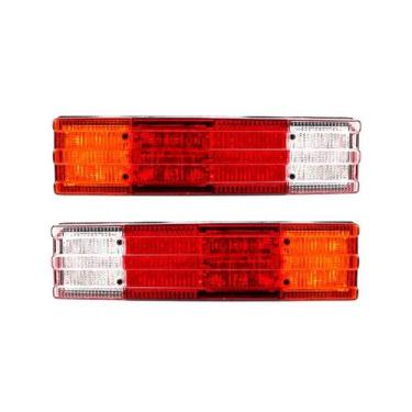 Imagem de Par Lanterna Traseira Caminhão Mb Mercedes Led 1618 1620 - GF LANTERNA