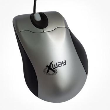 Imagem de Mouse Ótico Xway Usb 800dpi Preto E Prata 01361