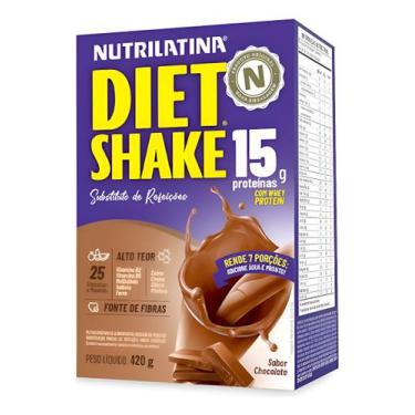Imagem de Diet Shake Nutrilatina 420g Sabor Chocolate Sabor:Chocolate, Chocolate