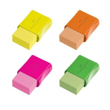 Imagem de Kit 04 Borracha Max Tons Neon Colorida Faber-Castell